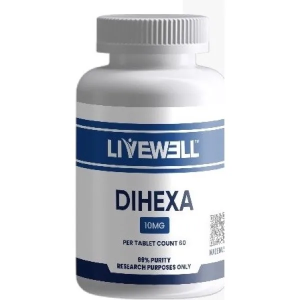 LiveWell Peptides Dihexa 10mg Tablets (60ct)